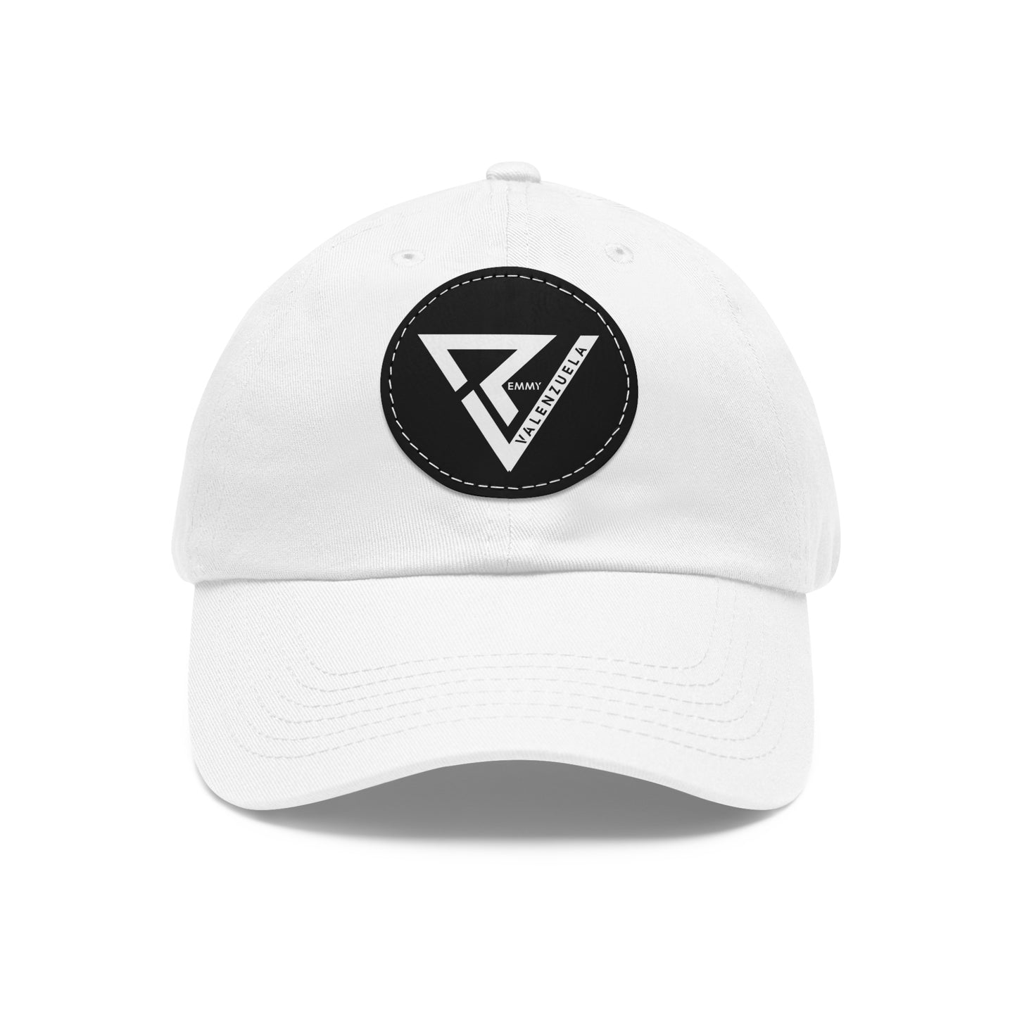 Gorro Dad con parche de cuero (redondo) / Dad Hat with Leather Patch (Round)