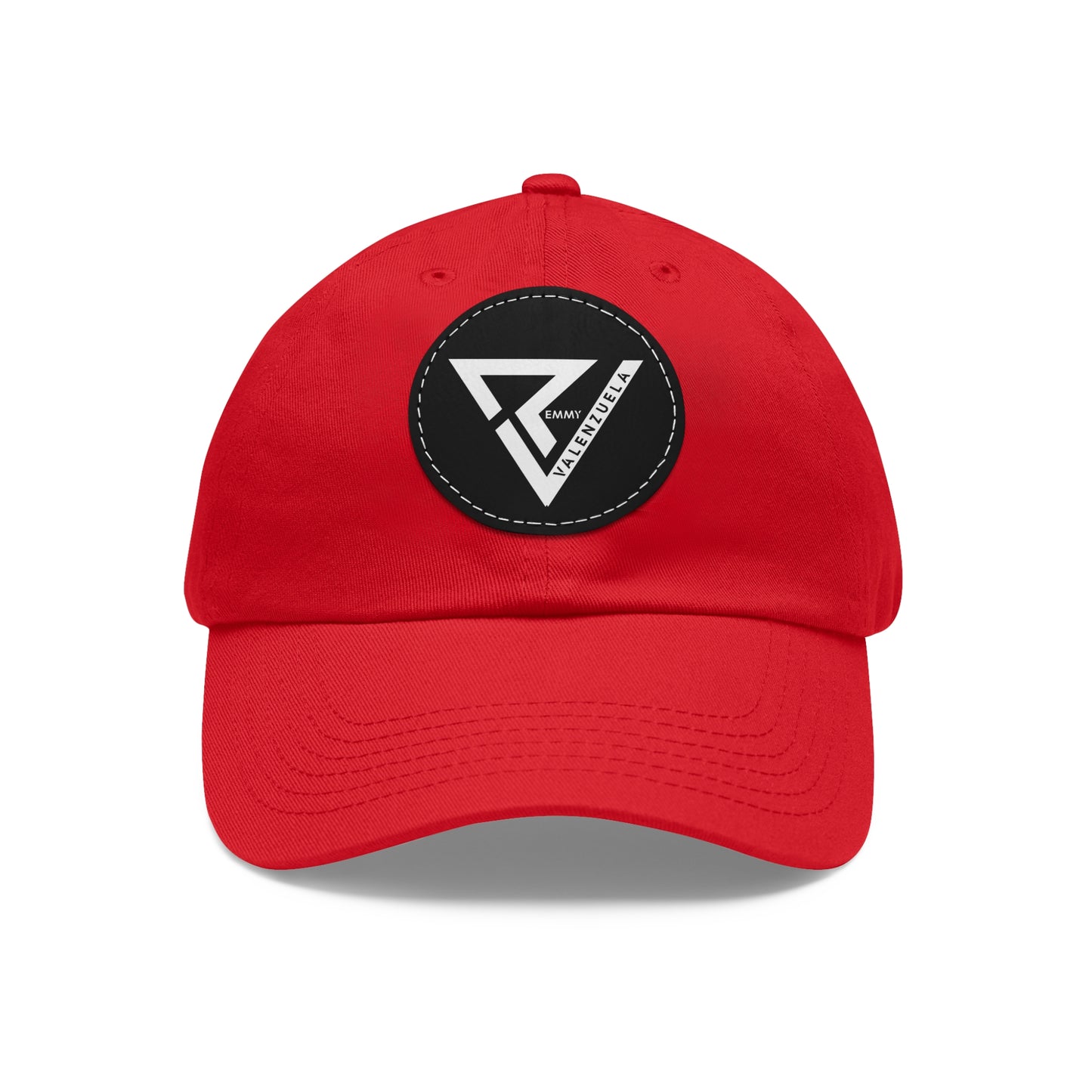 Gorro Dad con parche de cuero (redondo) / Dad Hat with Leather Patch (Round)